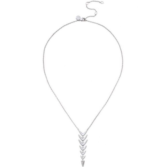 Stella & Dot | Dainty Delicate Silver Arrow Drop Necklace Retired - Picture 8 of 10
